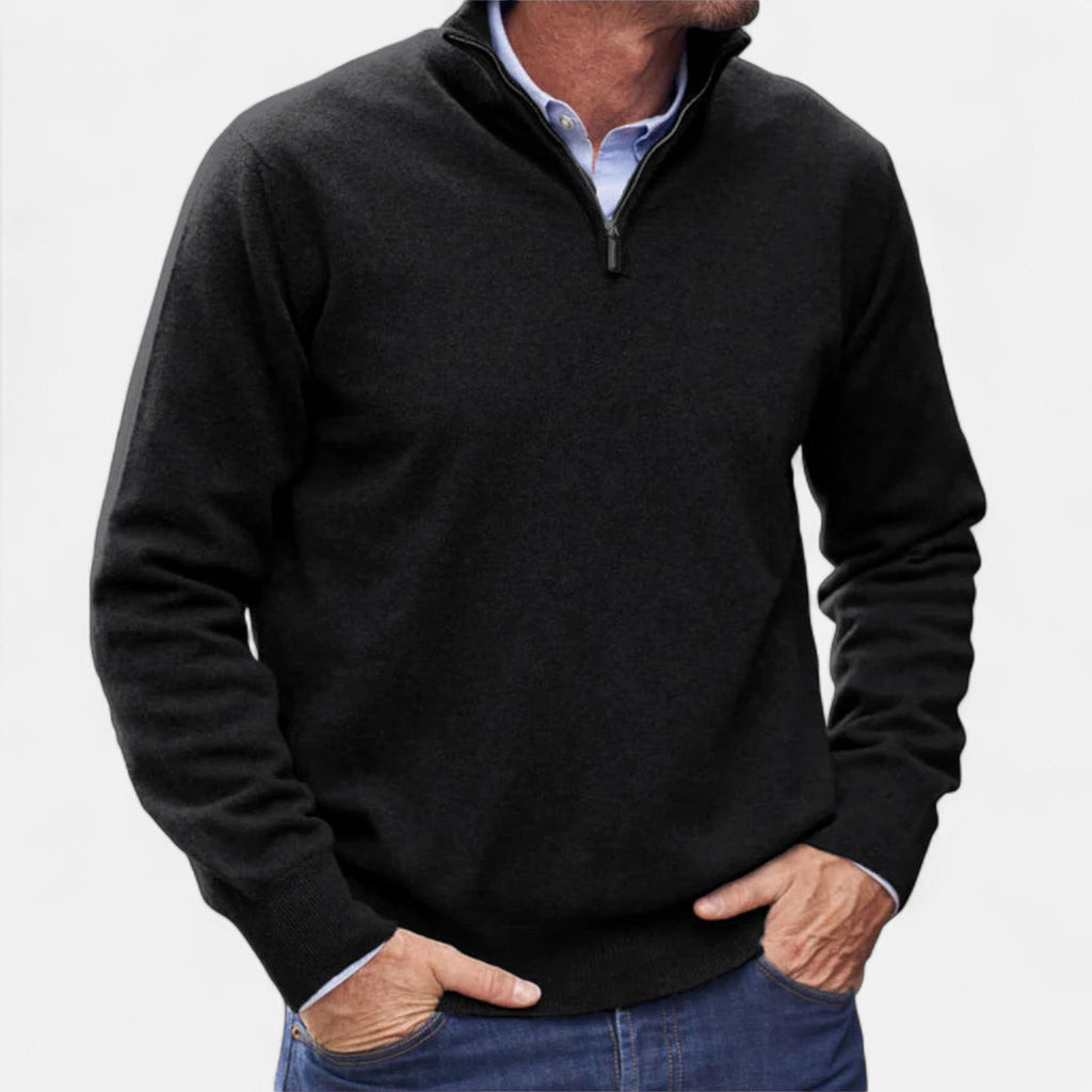 Pull élégant pour homme avec fermeture éclair - Confort et style raffiné