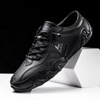 Sneakers Uomo Artigianali in Vera Pelle con Suola Ondulata