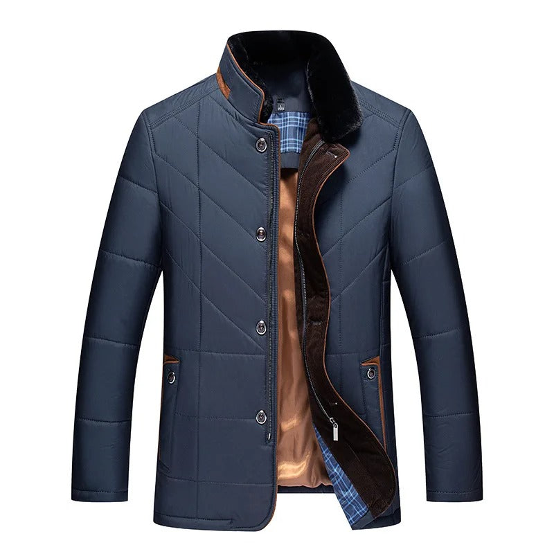 Veste d’hiver matelassée pour homme avec col doux – élégante et chaude