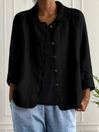 Cardigan Leggero Donna con Bottoni e Colletto Classico