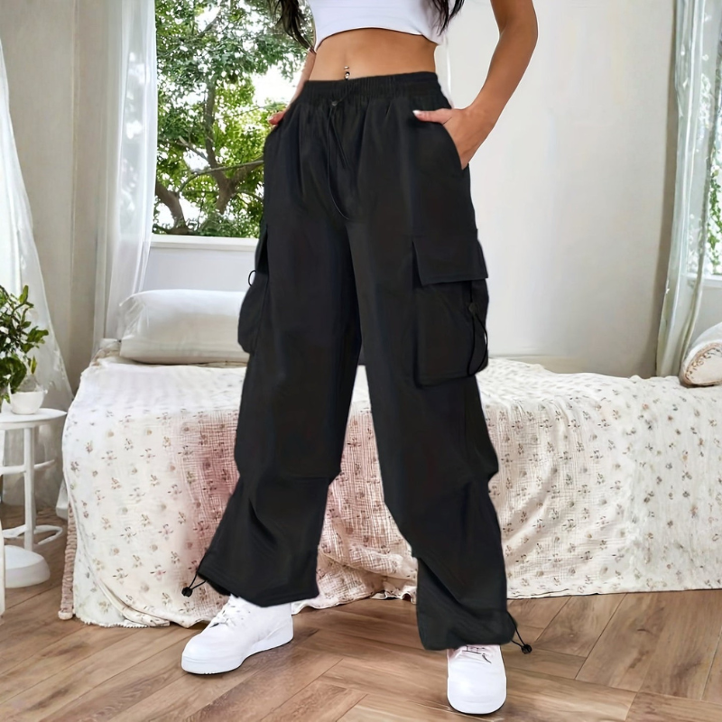 Pantaloni Donna ANFINITE a Gamba Larga con Coulisse e Tasche