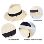 Chapeau panama pour femme à large bord en paille