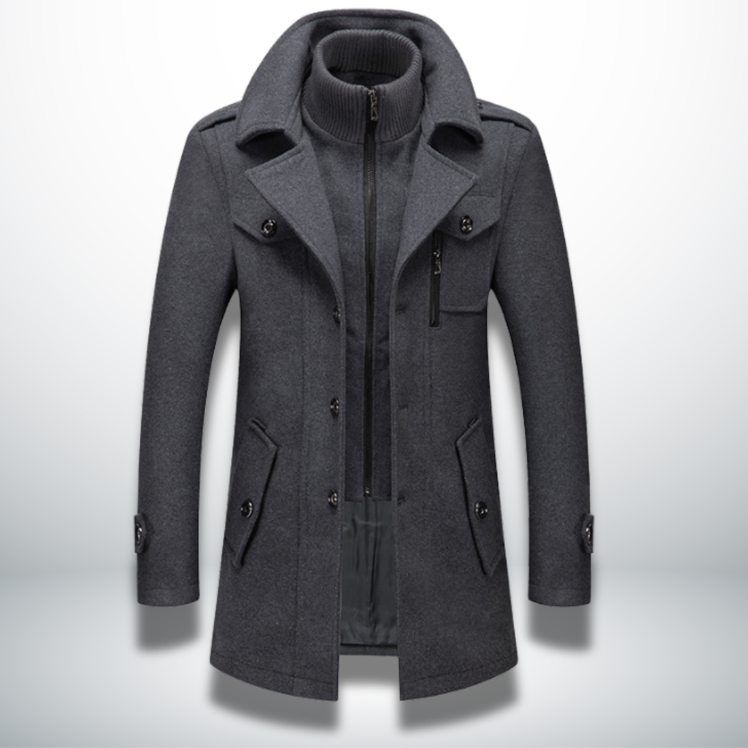 Cappotto Uomo Elegante con Bottoni