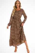 Abito Midi Floreale Boho Silhouette Elegante Stile Estivo