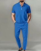 Completo Uomo 2 Pezzi con Polo Zip – Stile Moderno ed Elegante