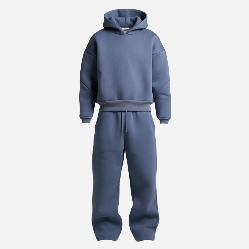 Conjunto oversize de dos piezas para hombre con sudadera con capucha y pantalones jogger - conjunto casual de estilo urbano