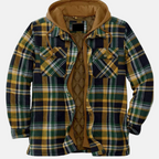 Giacca Camicia Uomo Trapuntata con Cappuccio e Stampa