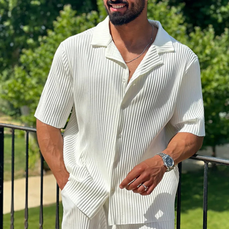 Completo da Uomo ANFINITE con Camicia e Pantaloni a Gamba Larga
