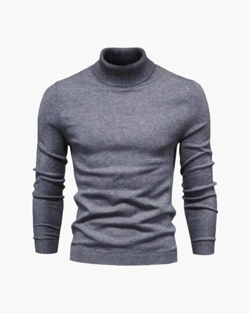 Pull à col roulé pour homme en maille fine - Élégant, doux et raffiné