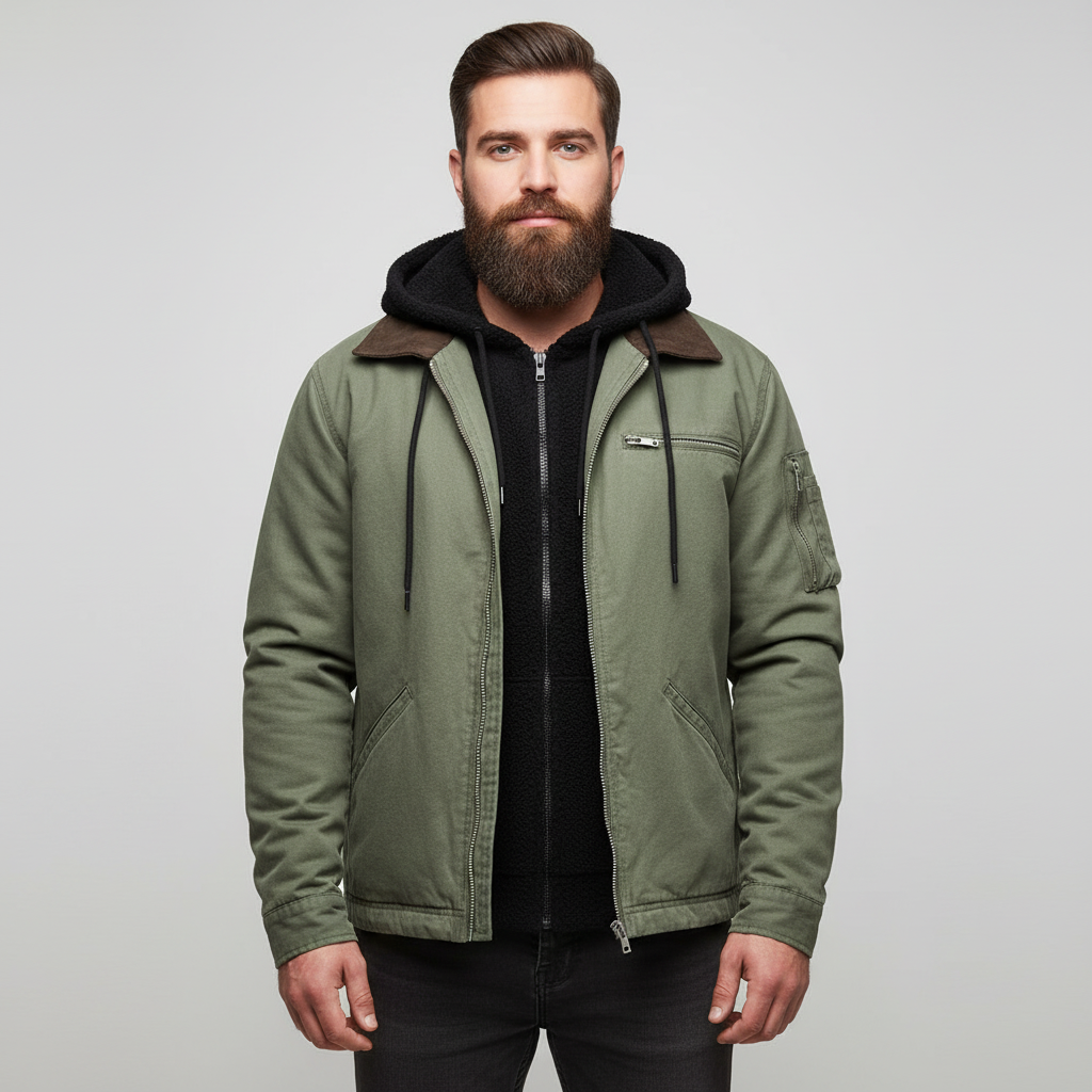 ANFINITE – Klassisk Herre Vinterjakke | Varm, Vandafvisende & Komfortabel