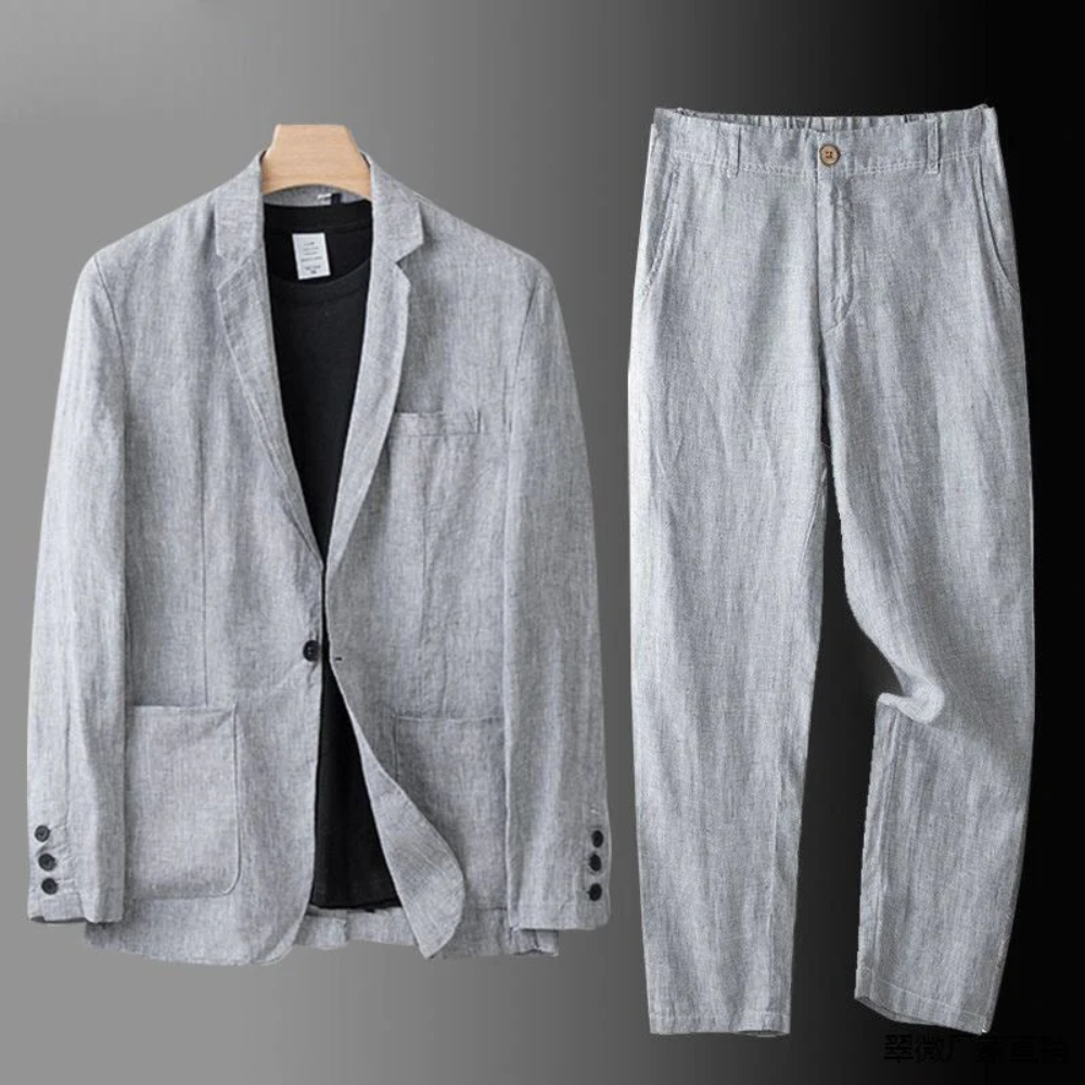 Completo Elegante in Lino da Uomo – Lusso Leggero e Stile Senza Tempo