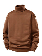 Sweat-shirt chaud pour homme avec col montant et intérieur en polaire – doux et confortable pour l’automne et l’hiver