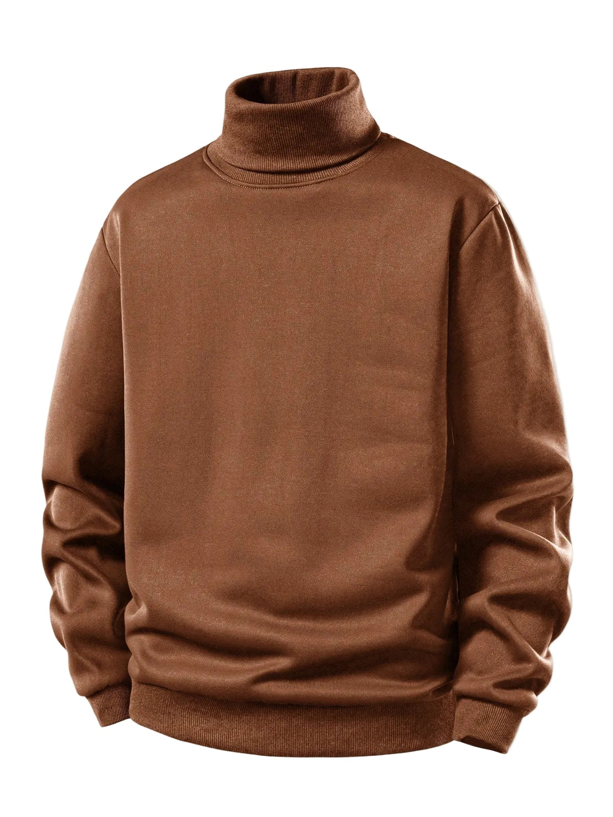 Sweat-shirt chaud pour homme avec col montant et intérieur en polaire – doux et confortable pour l’automne et l’hiver
