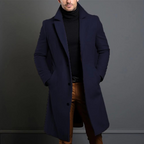 Cappotto Lungo Uomo in Lana dal Taglio Sartoriale