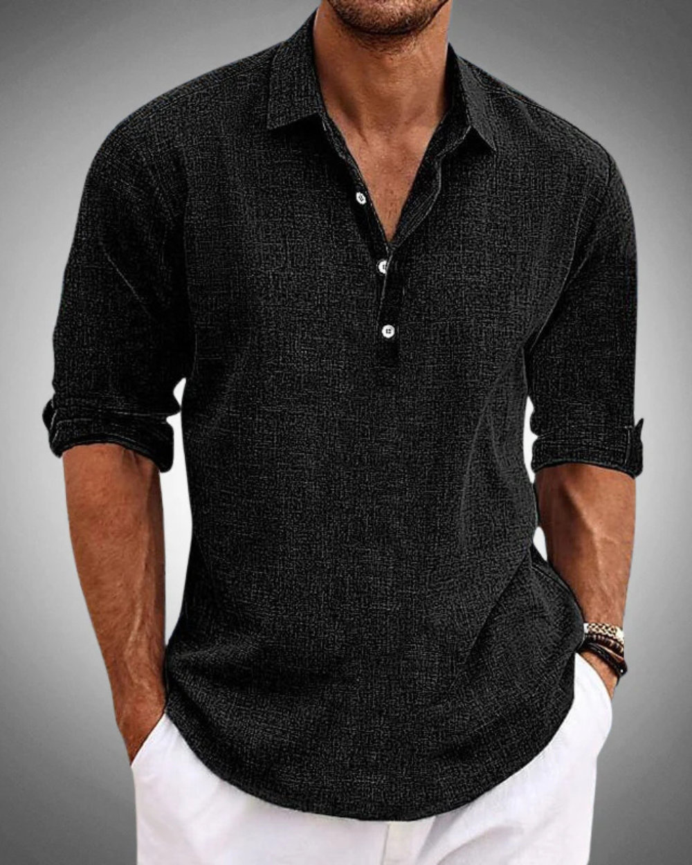 Camicia Classica in Cotone Sabbio ANFINITE da Uomo