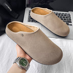 Miesten mokkanahkaiset slip-on-muulit