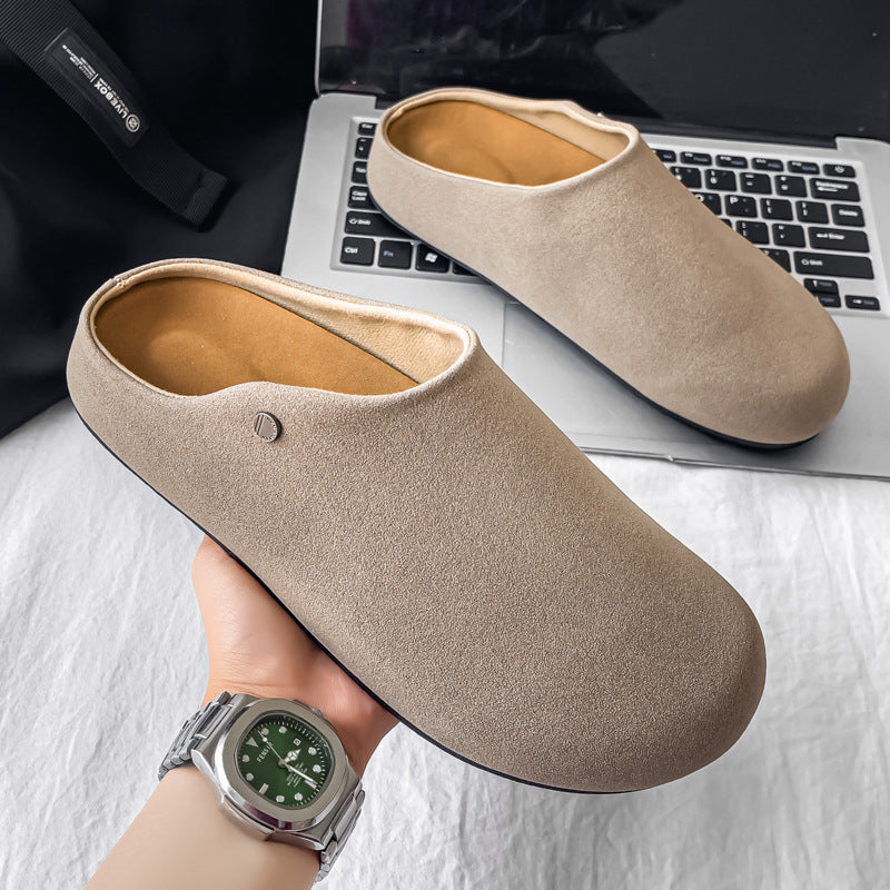 Miesten mokkanahkaiset slip-on-muulit