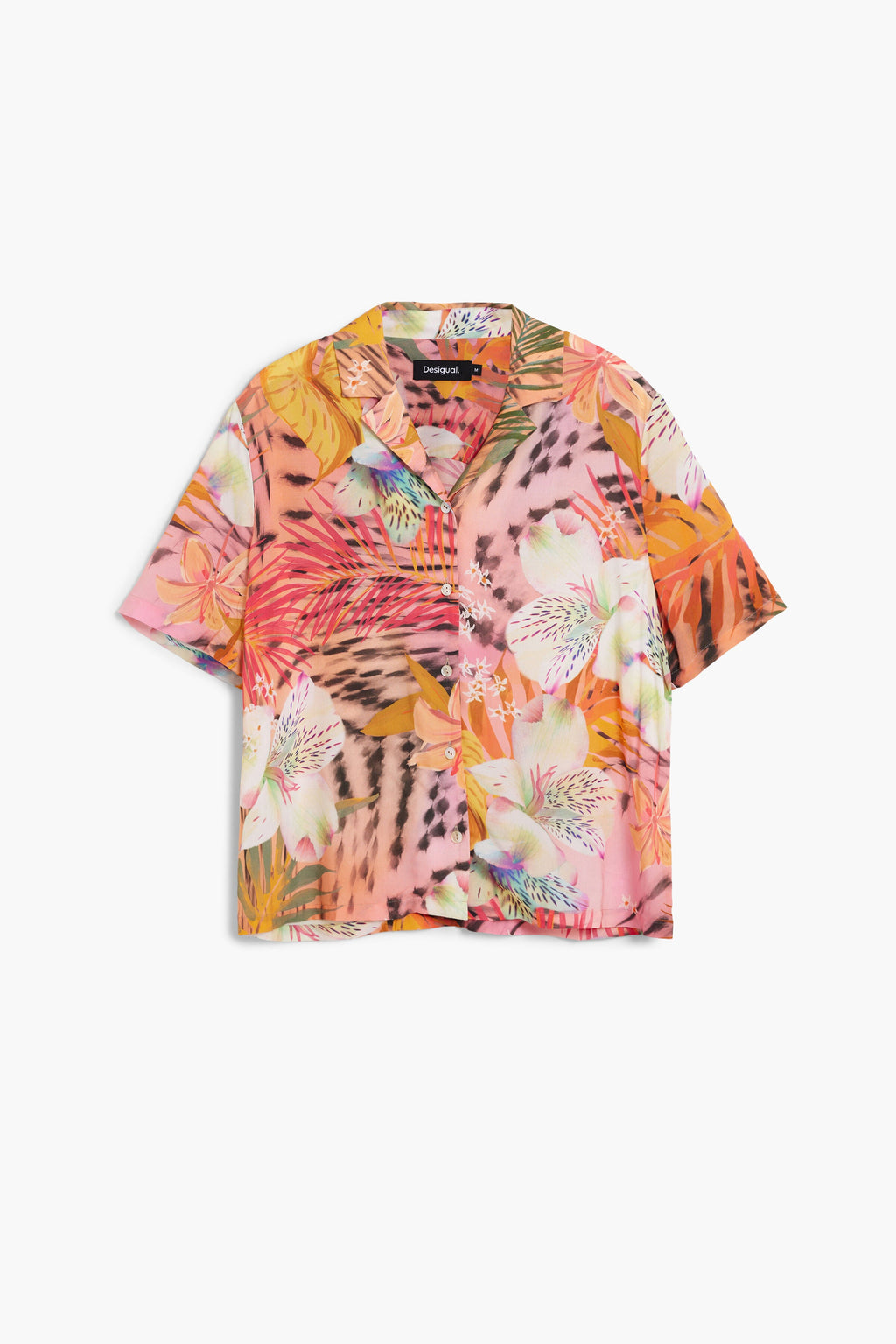 Blouse femme orange à manches courtes