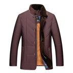 Chaqueta de invierno acolchada para hombre con cuello suave – elegante y cálida