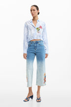 Camicia Donna Desigual a Righe in Cotone