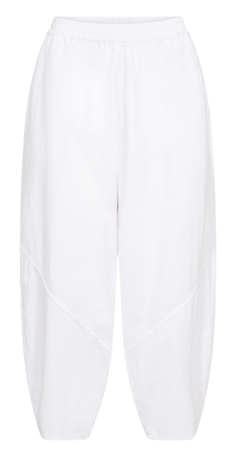 Pantaloni in Cotone con Fit Barrel e Vita Elastica