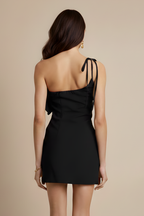 Mini-robe moulante pour femme avec fleurs en 3D