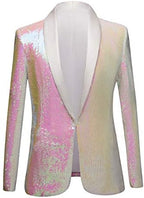 Blazer Uomo con Paillettes e Collo a Scialle – Giacca Elegante per Feste ed Eventi