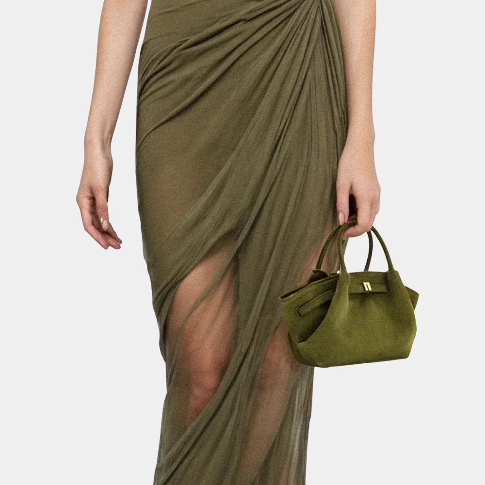 Borsa Donna Effetto Camoscio con Chiusura Magnetica