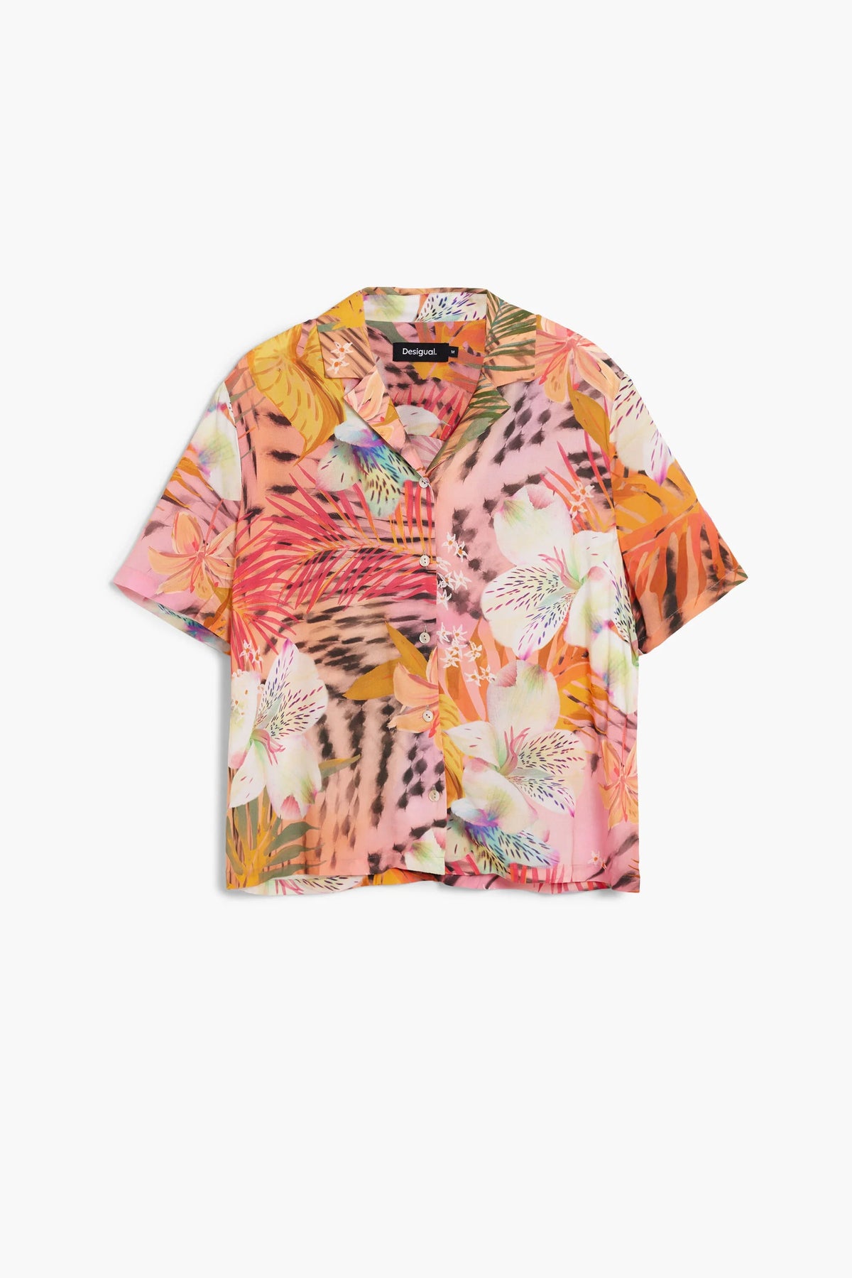 Blouse femme orange à manches courtes