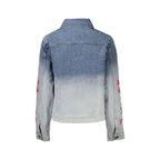 Camisa chaqueta de mujer de denim azul