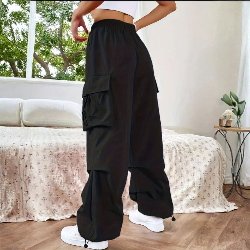 Pantaloni Donna ANFINITE a Gamba Larga con Coulisse e Tasche