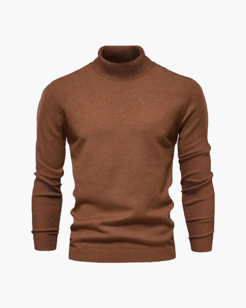 Pull à col roulé pour homme en maille fine - Élégant, doux et raffiné