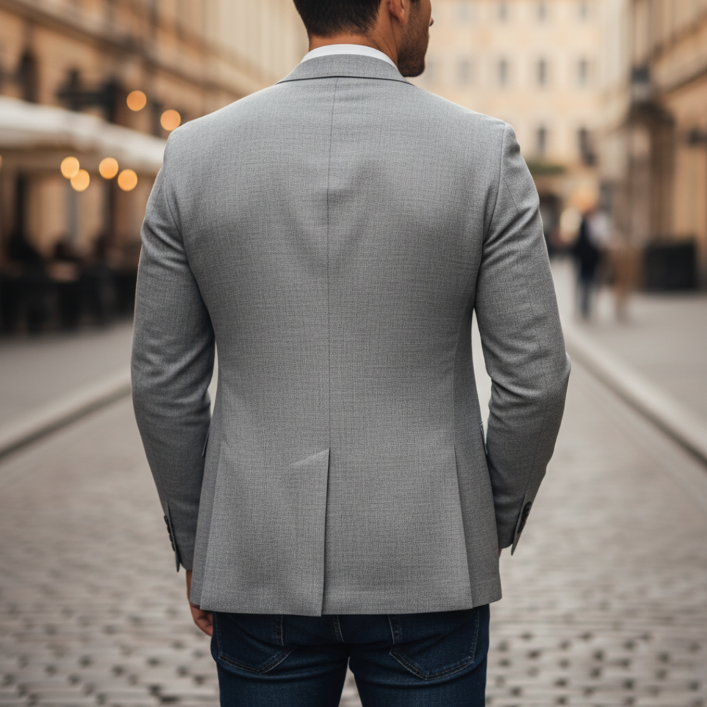 Blazer de hombre de corte entallado con un botón de estilo sartorial