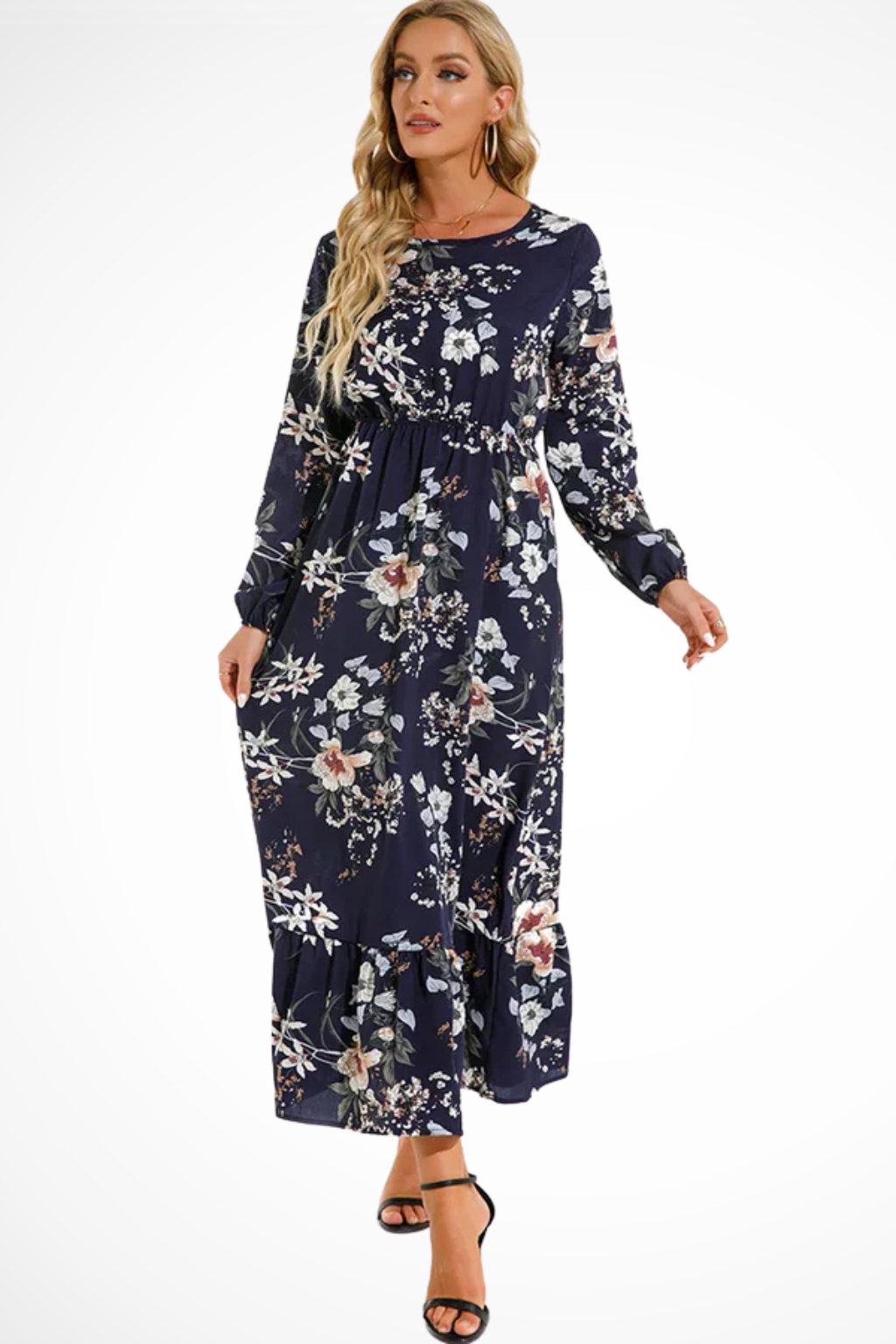 Abito Midi Floreale Boho Silhouette Elegante Stile Estivo