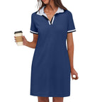 Robe polo femme sport-chic avec poches
