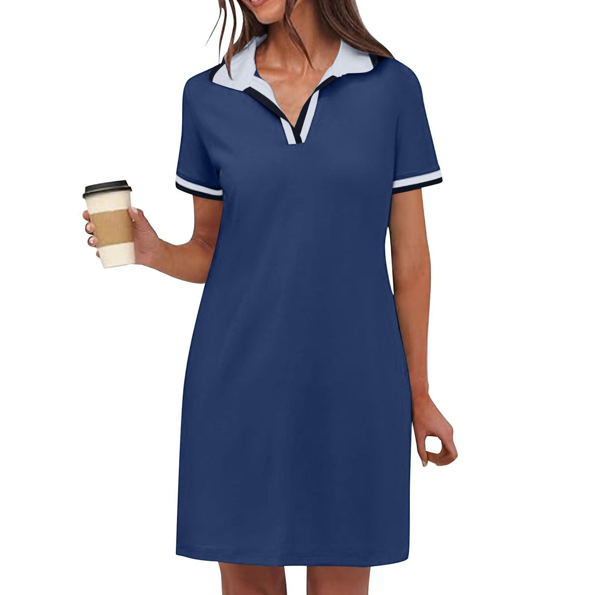 Robe polo femme sport-chic avec poches