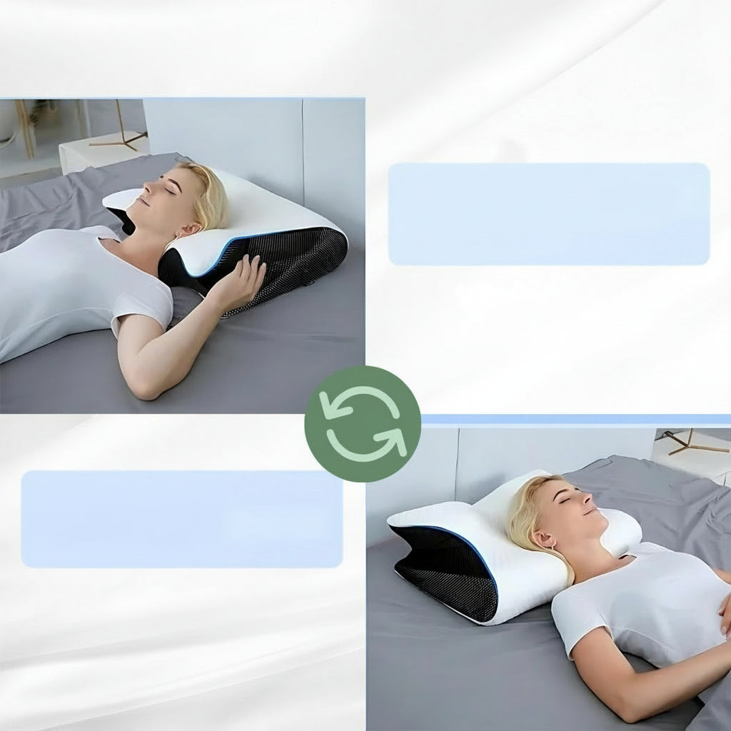 Cuscino Ortopedico Ergonomico per Dolori al Collo e alla Schiena – Memory Foam Supportivo per un Sonno Ottimale