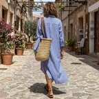 Abito Camicia a Righe Elegante ANFINITE Serena