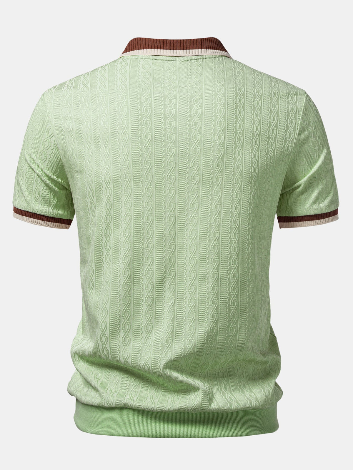 Polo Uomo in Maglia Testurizzata con Mezza Zip