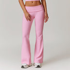 Pantalones de yoga para mujer acampanados de cintura alta – Leggings moldeadores elásticos