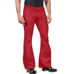 Pantalon homme kaki à pattes d’éléphant – Coupe tailleur et style rétro élégant