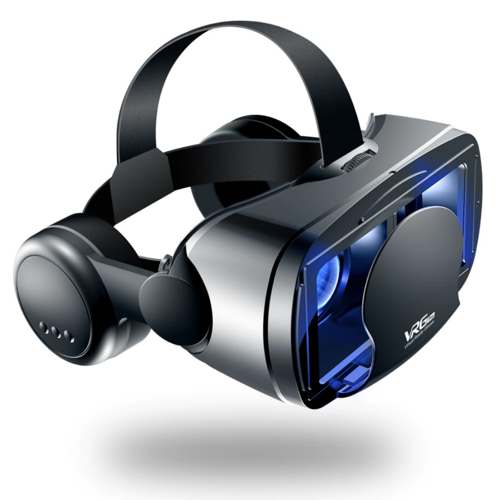 Cuffie VR intelligenti con auricolari integrati – Lenti regolabili, ampio campo visivo e compatibilità universale con telefoni | Esperienza immersiva in 3D per iPhone e Android