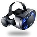 Cuffie VR intelligenti con auricolari integrati – Lenti regolabili, ampio campo visivo e compatibilità universale con telefoni | Esperienza immersiva in 3D per iPhone e Android