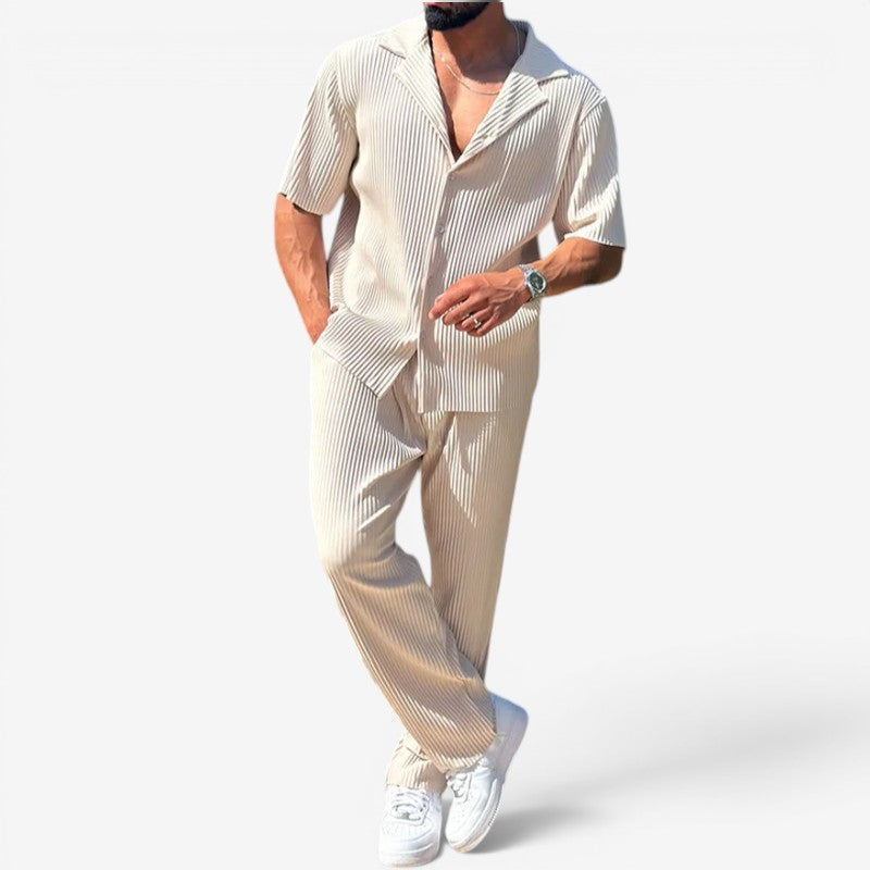 Completo da Uomo ANFINITE con Camicia e Pantaloni a Gamba Larga