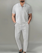 Completo Uomo 2 Pezzi con Polo Zip – Stile Moderno ed Elegante