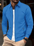 Camisa de hombre con cremallera y diseño smart casual
