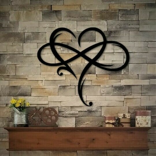 Arte da Parete in Ferro con Cuore Infinito - InfiniteHeart