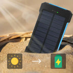 Batteria Portatile Solare Resistente all'Acqua – Caricatore Portatile con Doppi Uscite USB