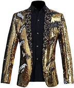 Blazer Uomo con Paillettes e Collo a Scialle – Giacca Elegante per Feste ed Eventi