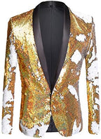 Blazer Uomo con Paillettes e Collo a Scialle – Giacca Elegante per Feste ed Eventi